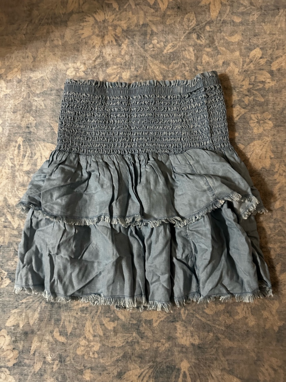 Aerie Blue Light Denim Skirt